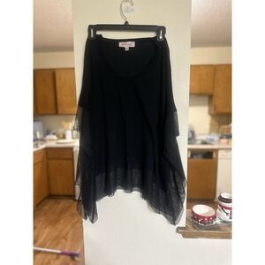 Black Flowy Philosophy Shirt ‎ XS